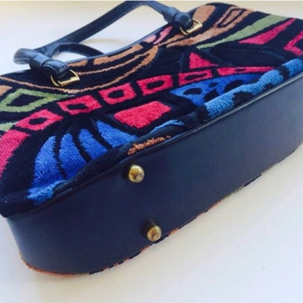 80s multicolored plush handbag - Picture 2 of 4